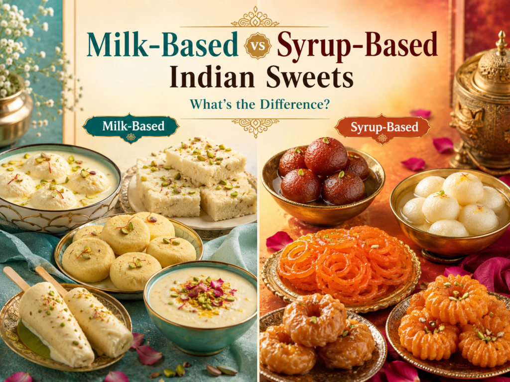Milk-Based vs Syrup-Based Indian Sweets: What’s the Difference?
